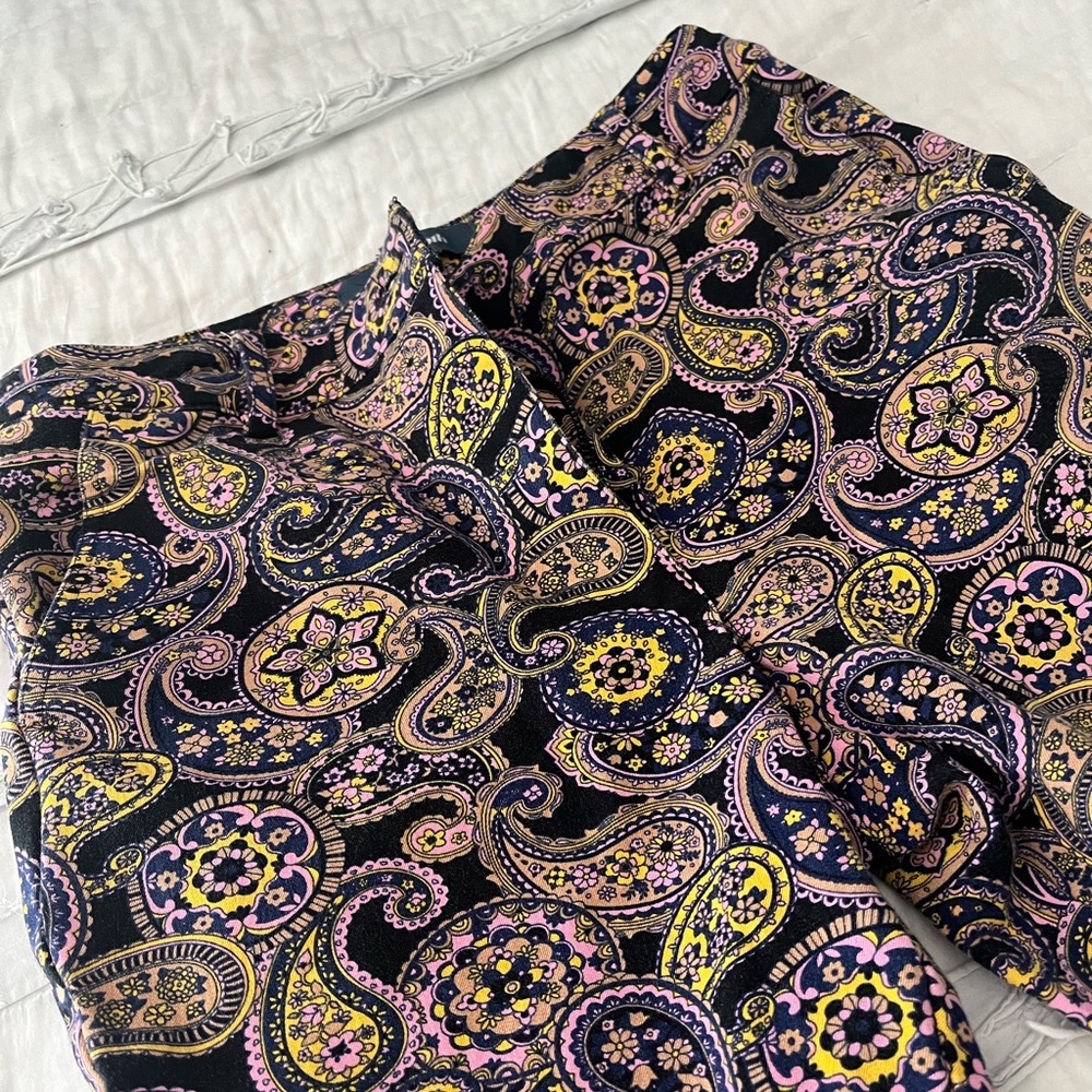 ModCloth Way Out Paisley Flair Twill Pants size 4